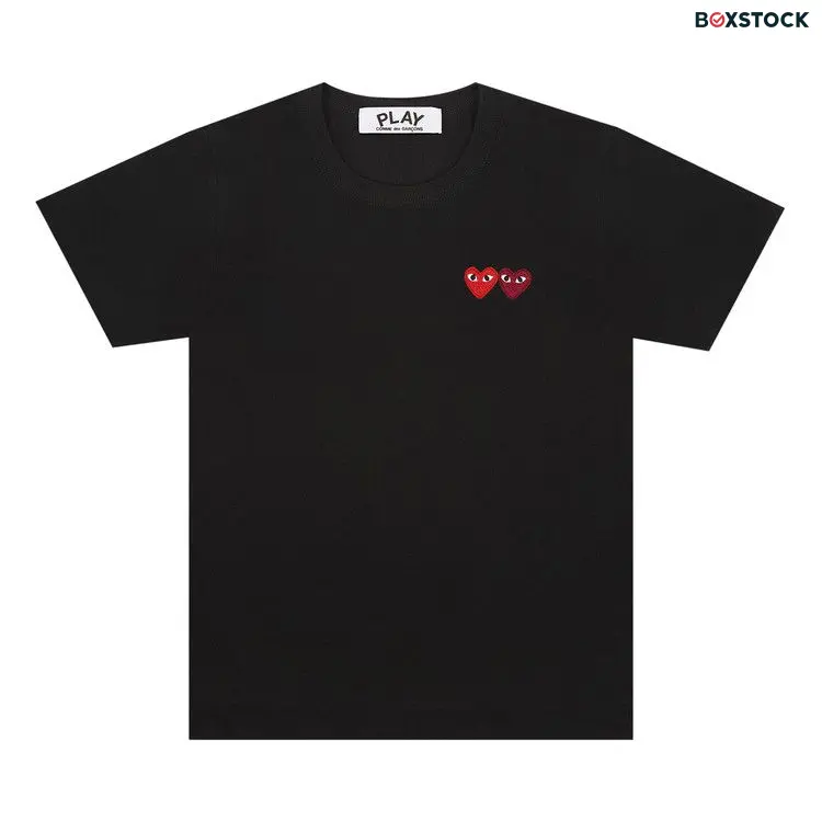 Comme des Garçons PLAY Double Heart T-Shirt 'Black' Spring/Summer 2020 AZ-T226-051-1