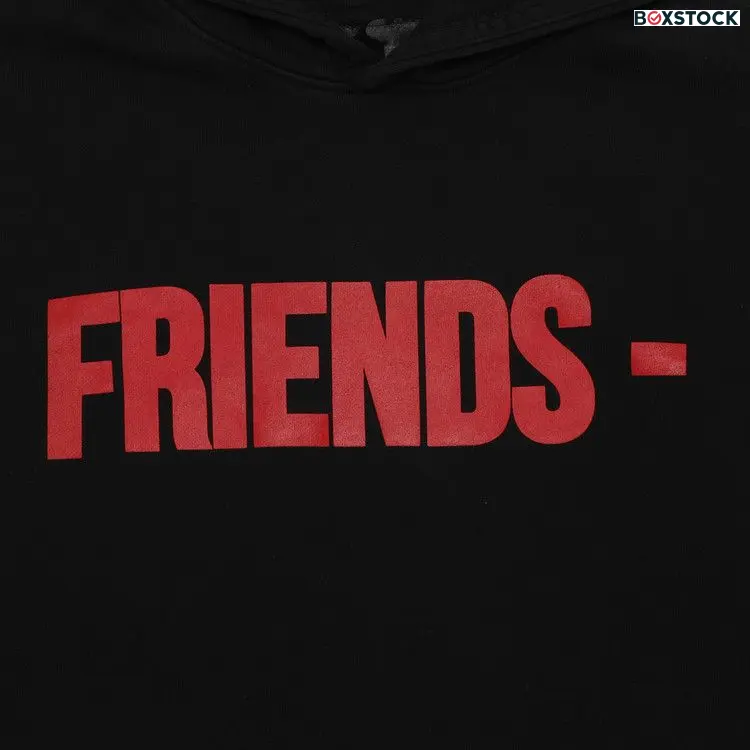 Vlone Friends Hoodie 'Black/Red'