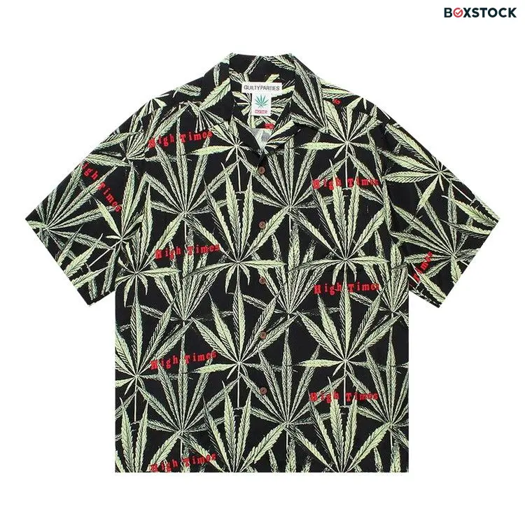 Wacko Maria x HIGH TIMES Short-Sleeve Hawaiian Shirt (Type-1) 'Black' Spring/Summer 2024