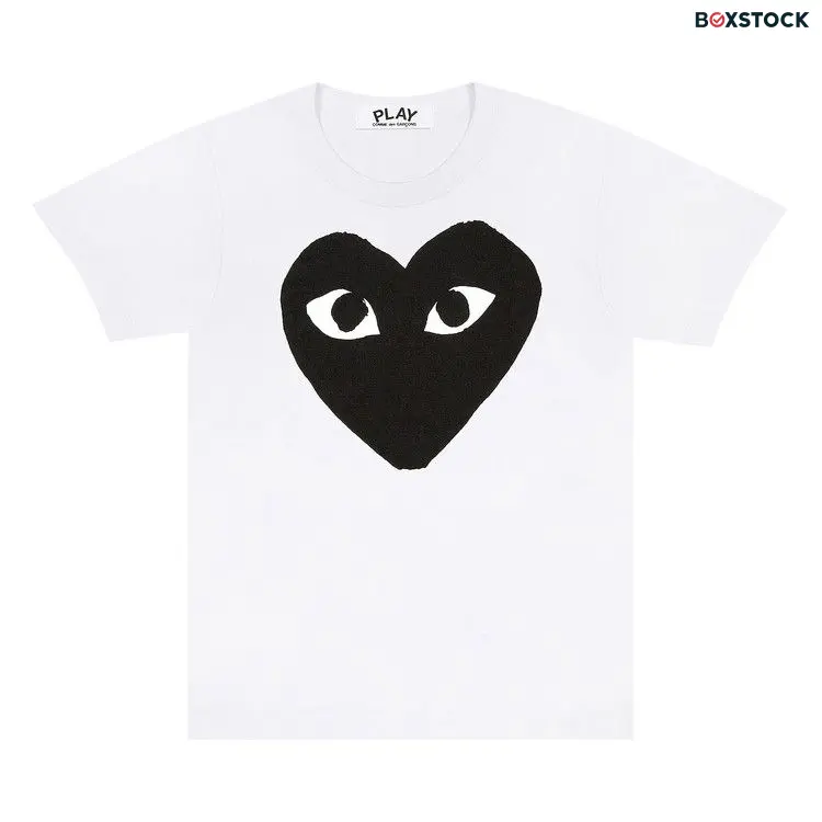 Comme des Garçons PLAY Black Heart T-Shirt 'White' Fall/Winter 2019