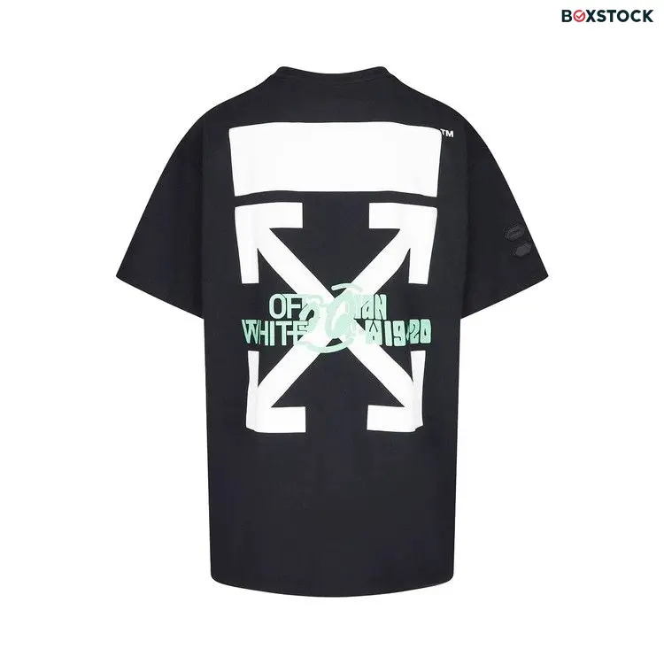 Off-White Waterfall Short Sleeve Over Tee 'Black / Multicolor' Fall/Winter 2019