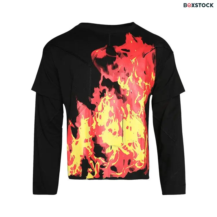 Who Decides War Flame Long-Sleeve 'Coal' Black Spring/Summer 2024