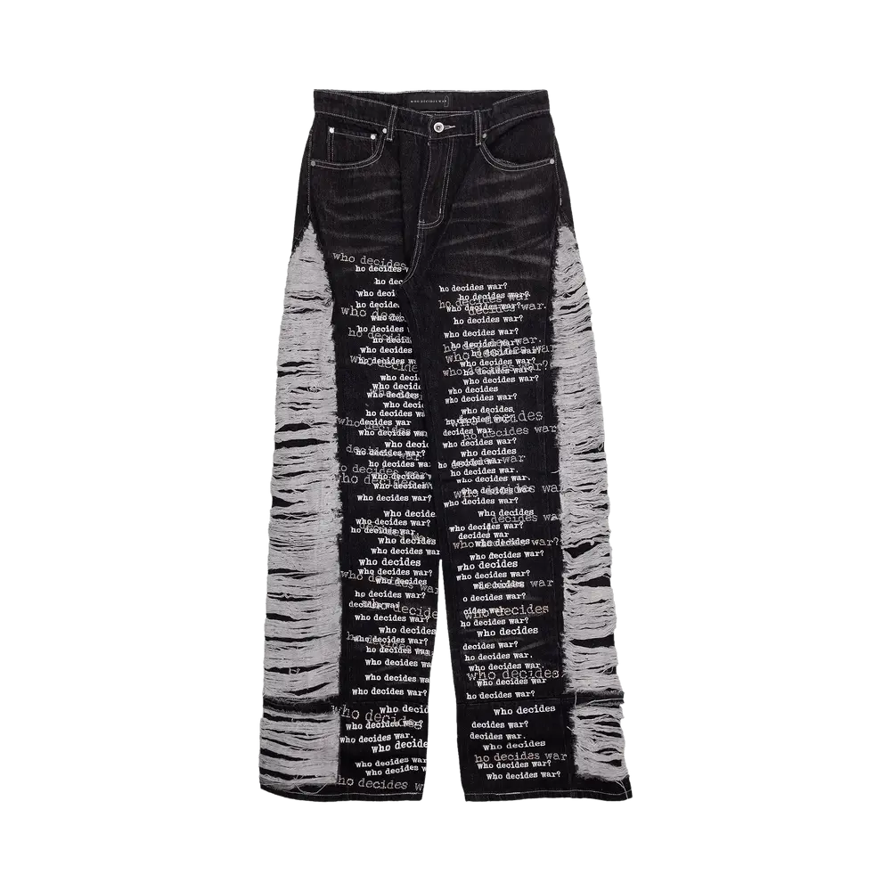 Who Decides War Ultra Flare Denim 'Coal' Black Fall/Winter 2023