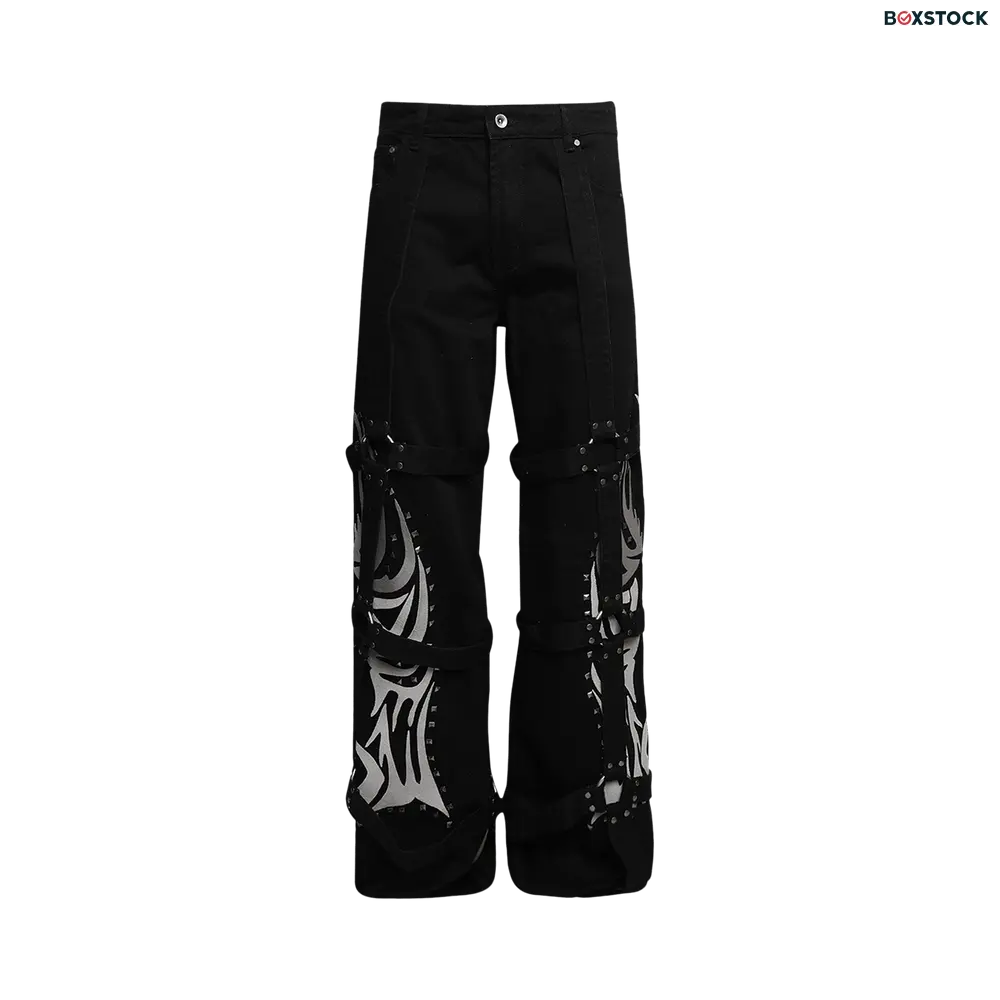 Who Decides War Winged Logo Bondage Pant 'Coal' Black Spring/Summer 2024