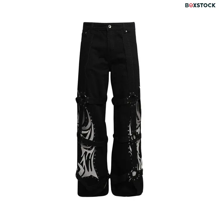 Who Decides War Winged Logo Bondage Pant 'Coal' Black Spring/Summer 2024