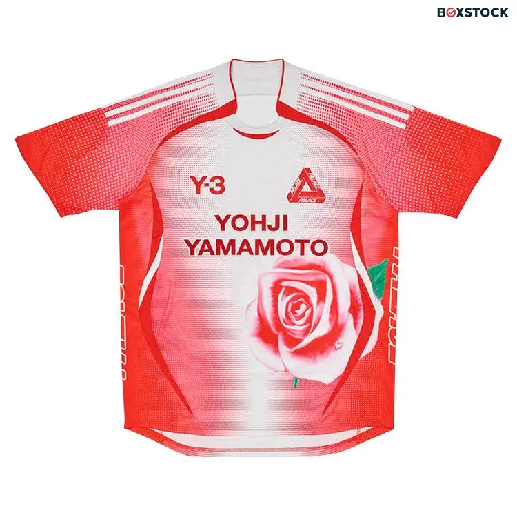 Y-3 x Palace Football T-Shirt 'White/Red' Fall/Winter 2022