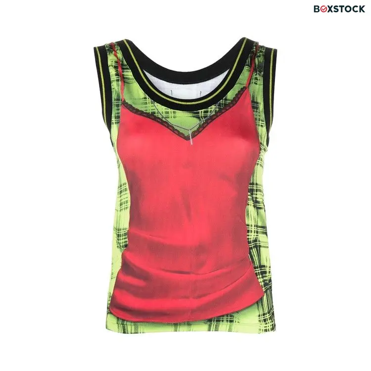 Y/Project Trompe L'Oeil Lingerie Tank Top 'Red/Green' Spring/Summer 2023
