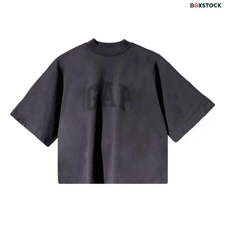Yeezy Gap Engineered by Balenciaga Cropped Dove No Seam Tee 'Black' Spring/Summer 2022