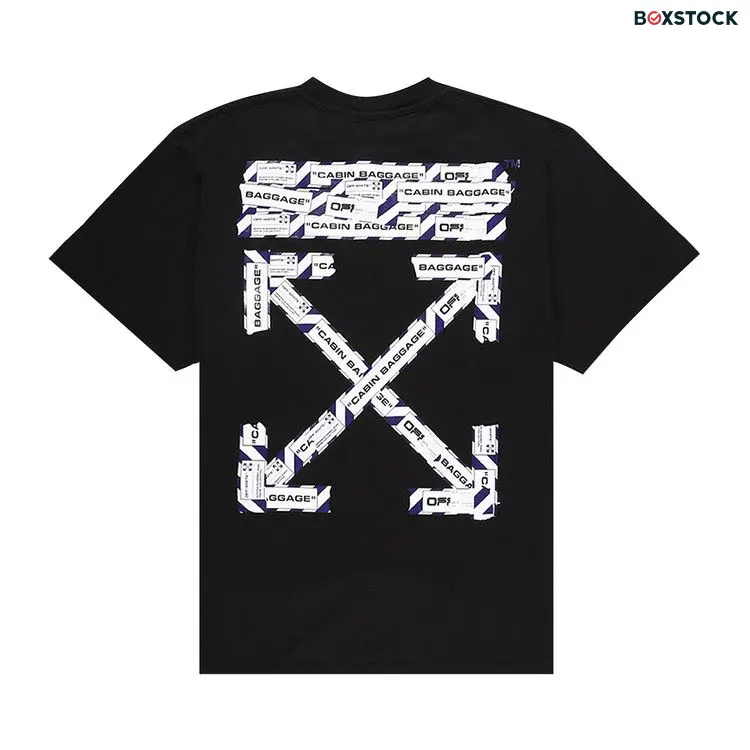 Off-White Airport Tape Oversize T-Shirt 'Black/Multicolor'