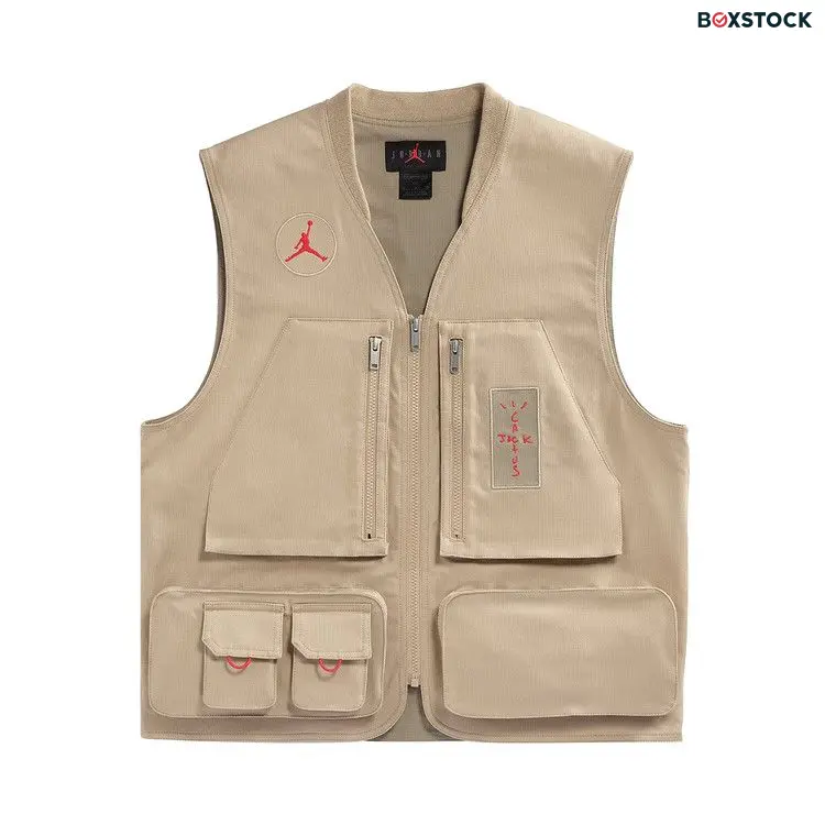 Cactus Jack by Travis Scott x Jordan Utility Vest 'Desert/Khaki/University Red'