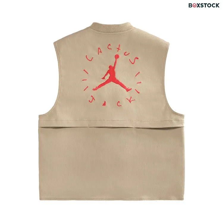Cactus Jack by Travis Scott x Jordan Utility Vest 'Desert/Khaki/University Red'