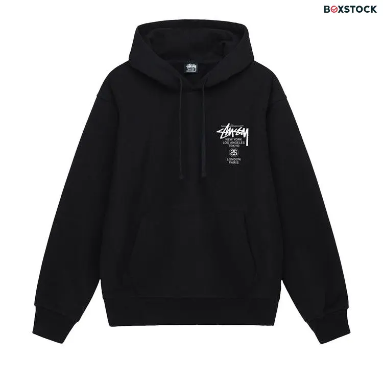 Stussy World Tour Hoodie 'Black' Fall/Winter 2022