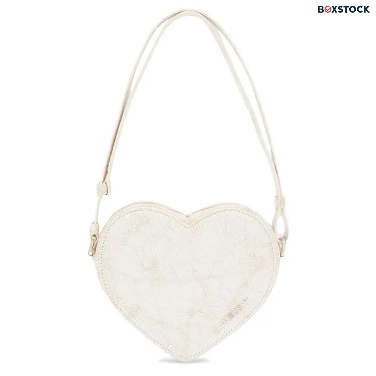 Ambush Heart Leather Shoulder Bag 'White' Spring/Summer 2024