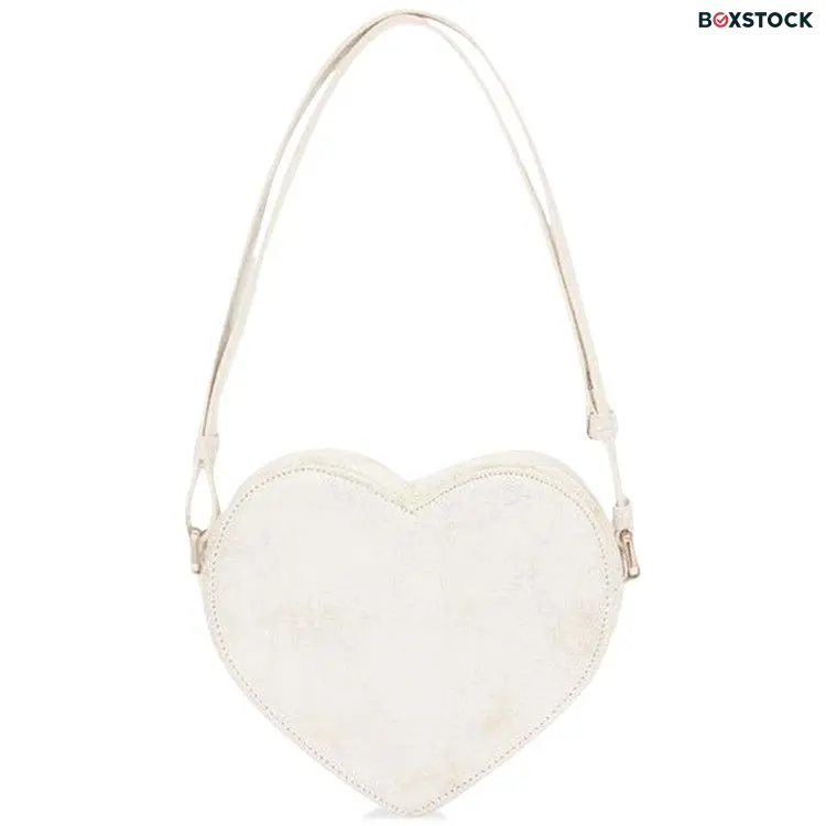 Ambush Heart Leather Shoulder Bag 'White' Spring/Summer 2024