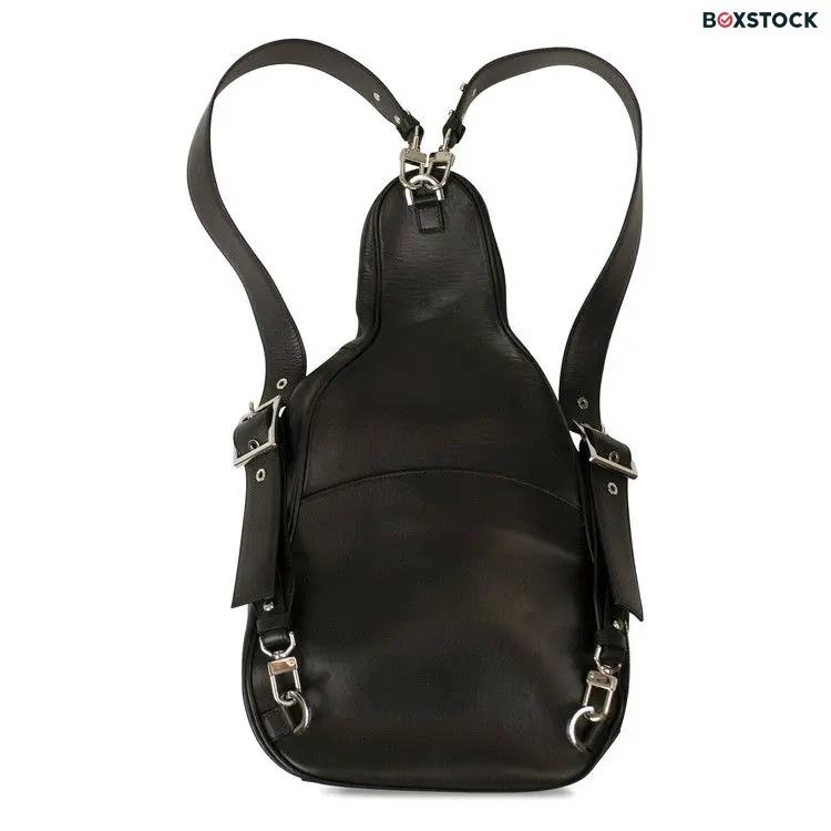 Amiri Leather Mini Guitar Bag 'Black'