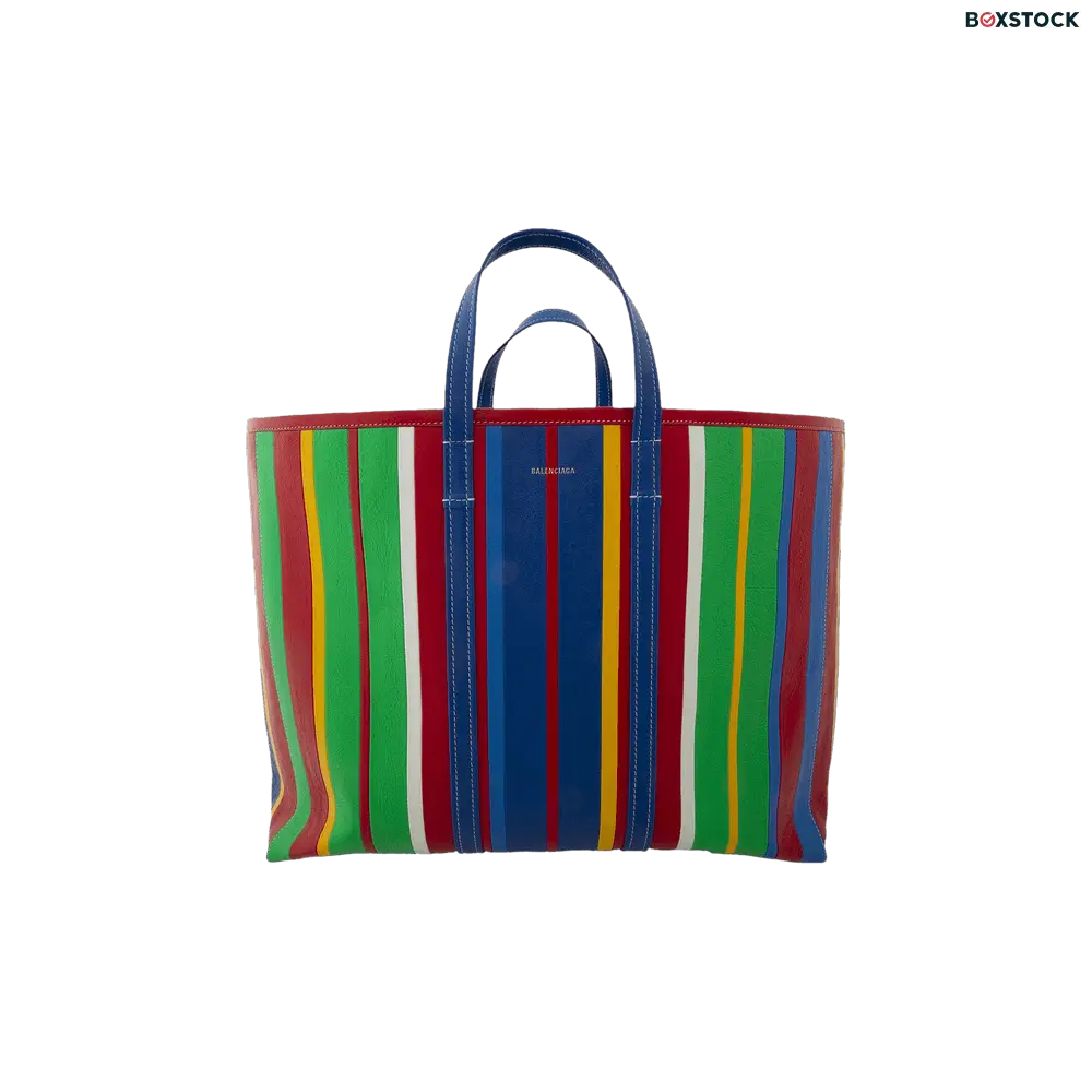 Balenciaga Barbes East-West Shop Striped Tote Bag 'Royal Blue/Multicolor' Fall/Winter 2021