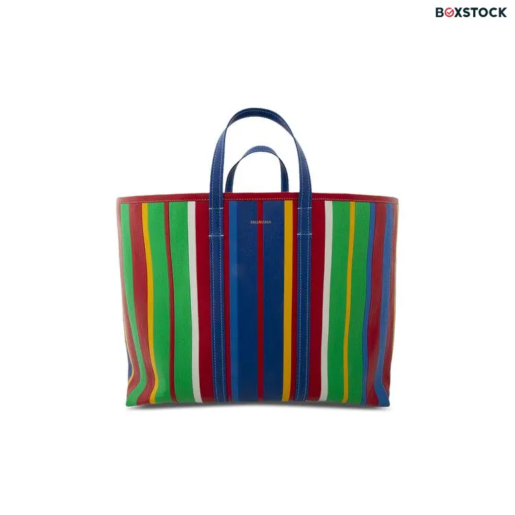 Balenciaga Barbes East-West Shop Striped Tote Bag 'Royal Blue/Multicolor' Fall/Winter 2021