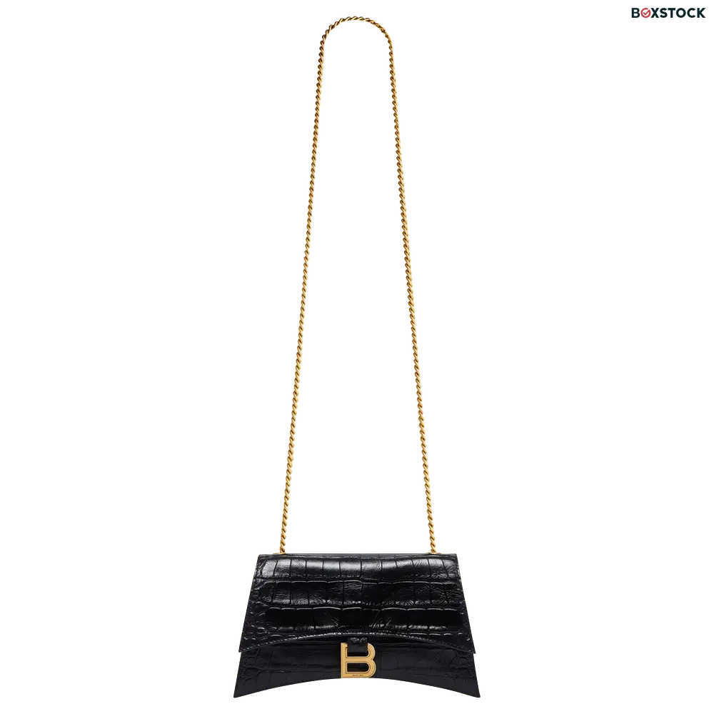 Balenciaga Crush Chain Shoulder Bag 'Black' Spring/Summer 2023