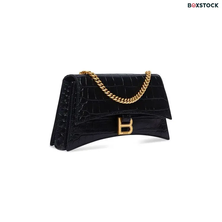 Balenciaga Crush Chain Shoulder Bag 'Black' Spring/Summer 2023