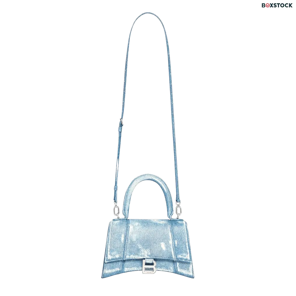 Balenciaga Denim Hourglass Small Handbag 'Indigo' Blue