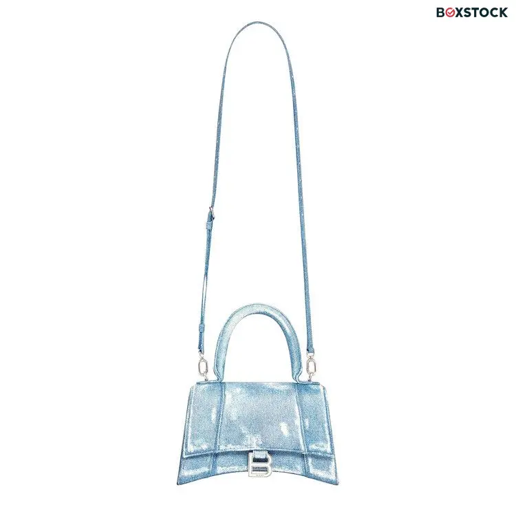 Balenciaga Denim Hourglass Small Handbag 'Indigo' Blue