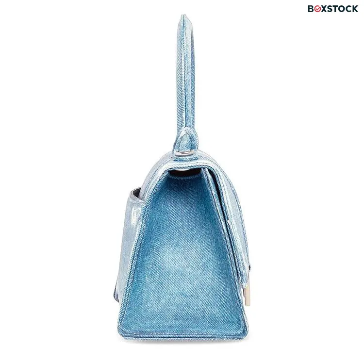 Balenciaga Denim Hourglass Small Handbag 'Indigo' Blue