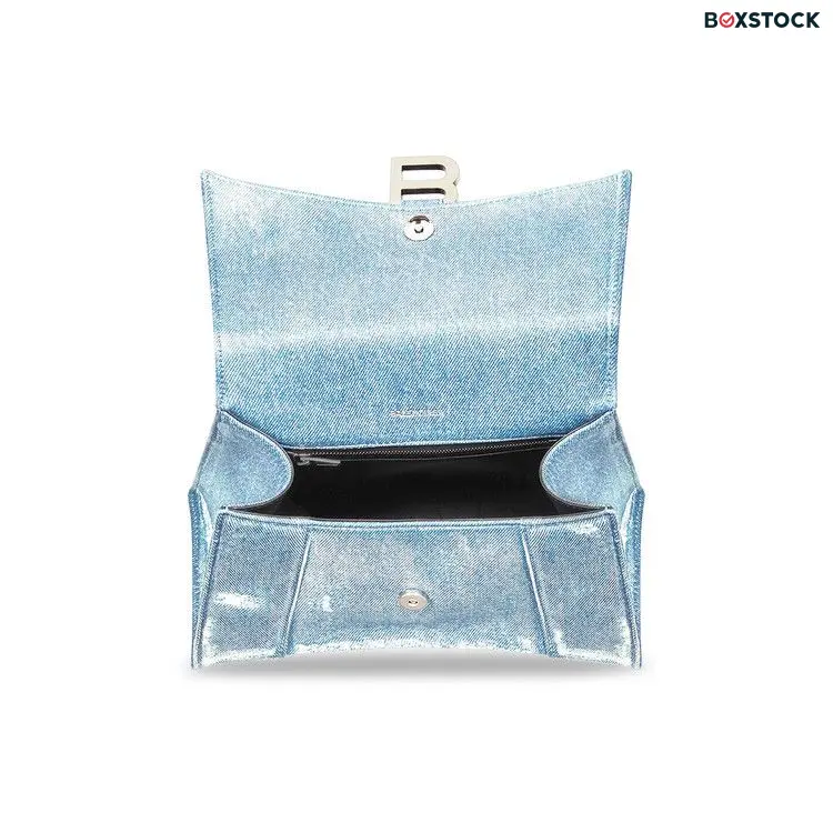 Balenciaga Denim Hourglass Small Handbag 'Indigo' Blue