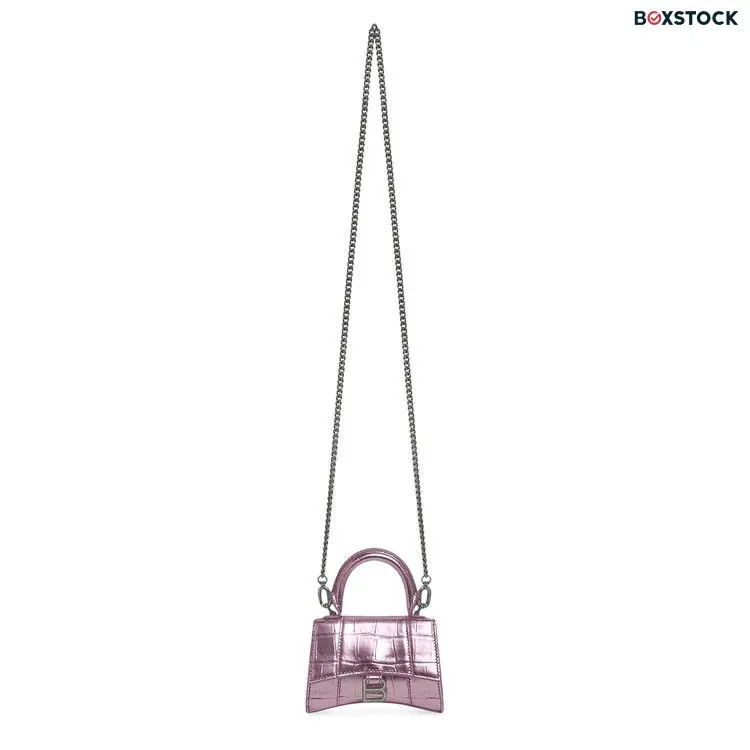 Balenciaga Hourglass Mini Handbag With Chain 'Pink' Spring/Summer 2022
