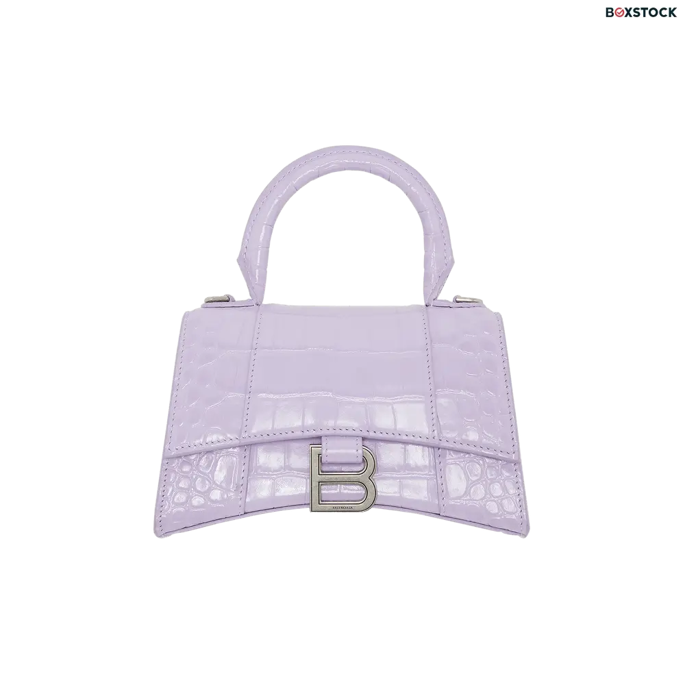 Balenciaga Hourglass Mini Shoulder Bag 'Lilac' Purple Spring/Summer 2023