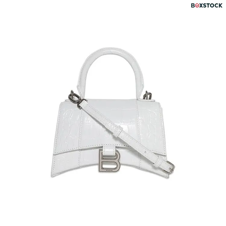 Balenciaga Hourglass Top Handle 'Optic White' Spring/Summer 2024