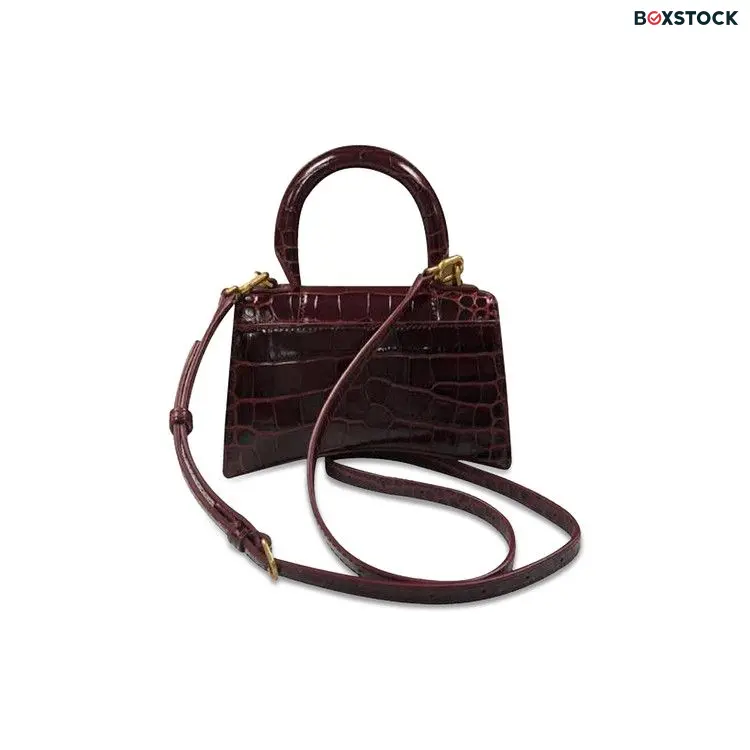 Balenciaga Hourglass XS Top Handle Bag 'Dark Red'