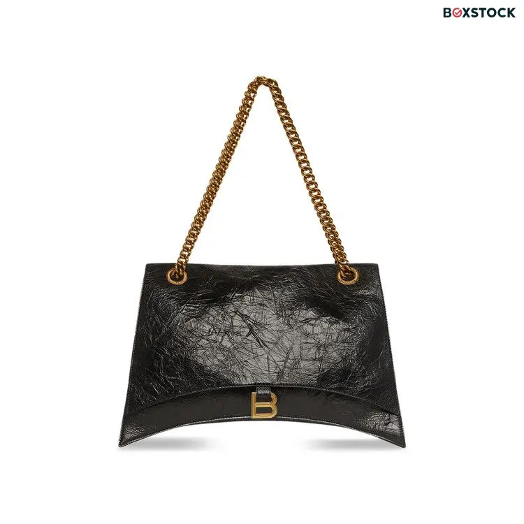 Balenciaga Large Crush Chain Shoulder Bag 'Black'
