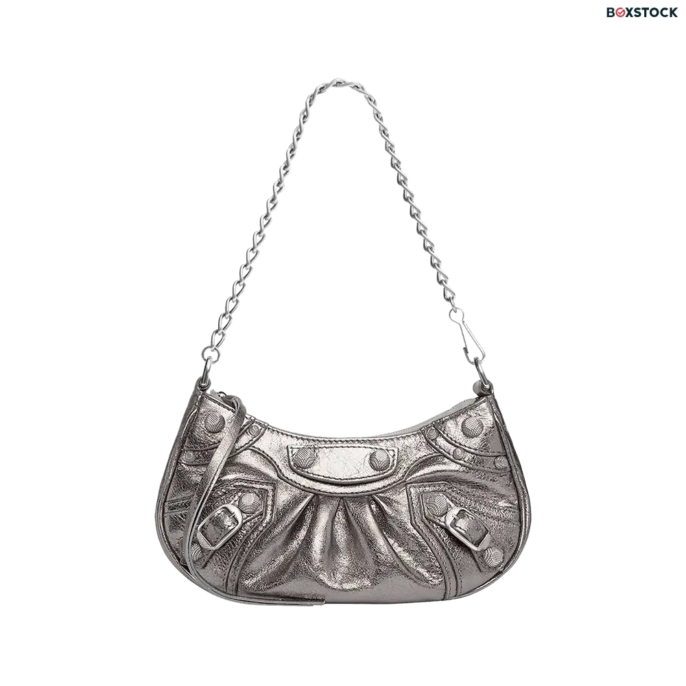 Balenciaga Le Cagole Mini Bag With Chain 'Silver' Fall/Winter 2023