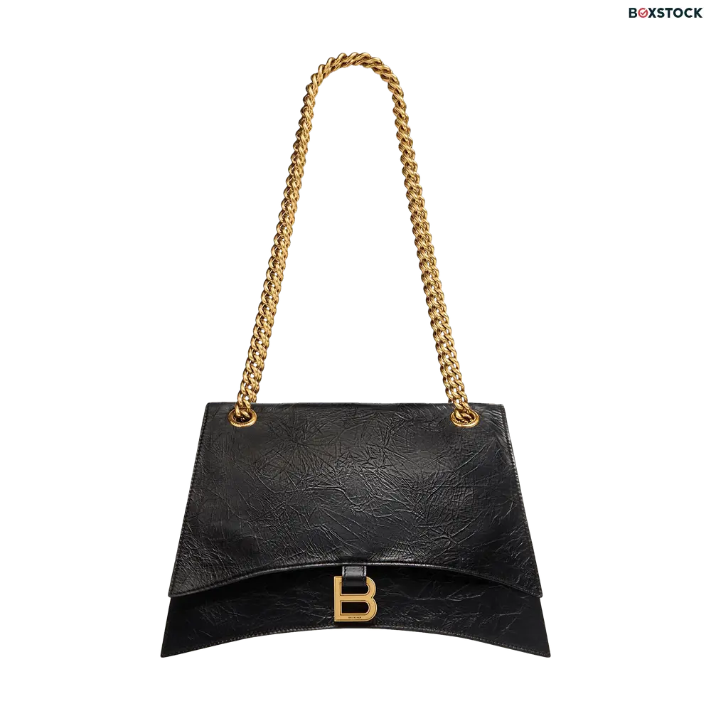 Balenciaga Medium Crush Chain Bag 'Black' Spring/Summer 2023