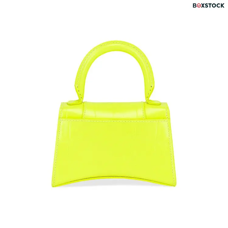Balenciaga Mini Hourglass Strap Bag 'Fluorescent Yellow' Fall/Winter 2021