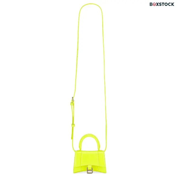 Balenciaga Mini Hourglass Strap Bag 'Fluorescent Yellow' Fall/Winter 2021
