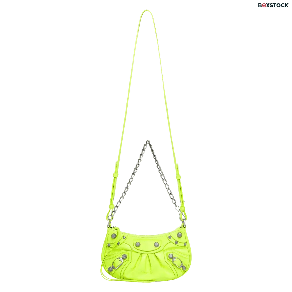 Balenciaga Mini Le Cagole Chain Bag 'Fluorescent Yellow' Spring/Summer 2022