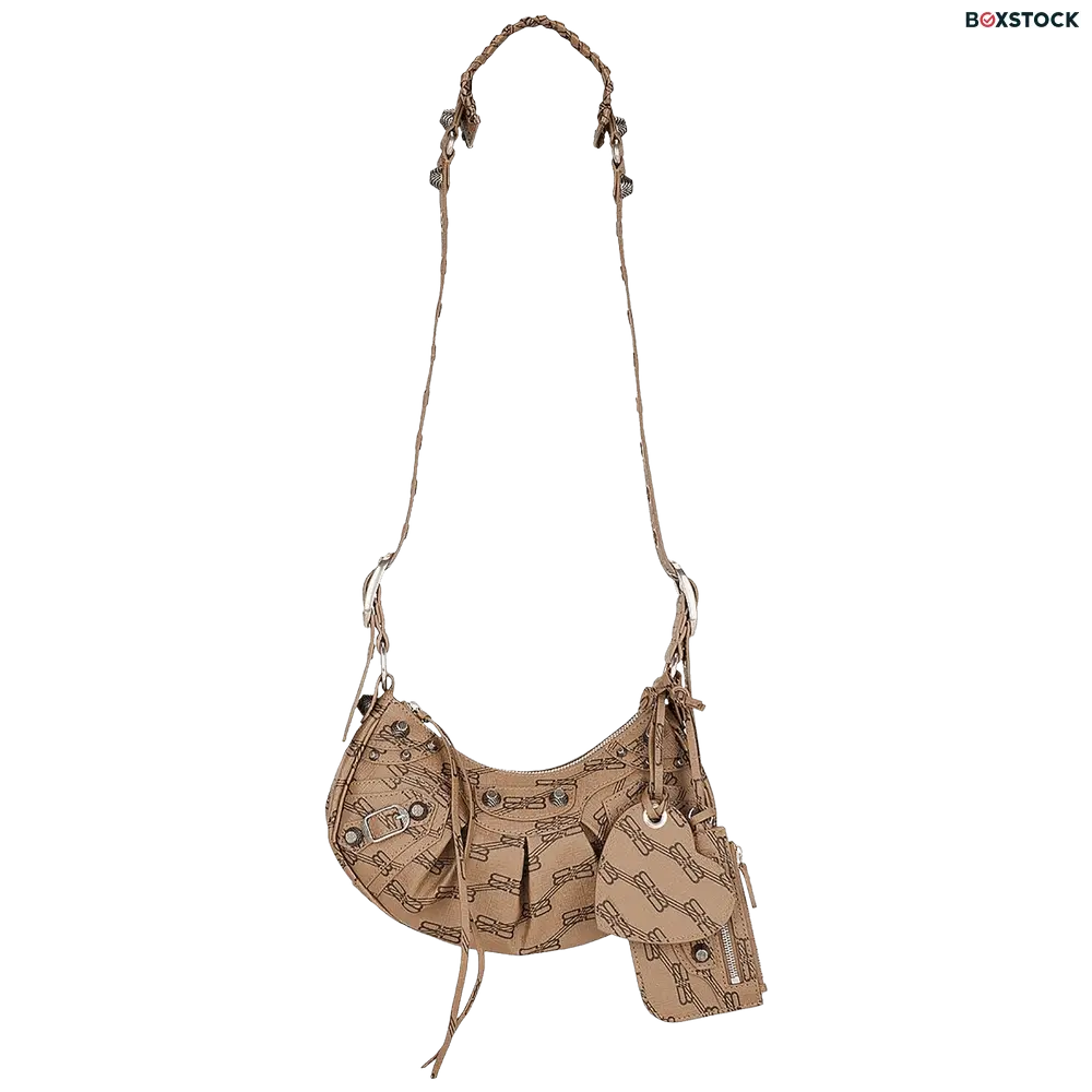 Balenciaga Monogram Le Cagole Shoulder Bag 'Beige' Tan