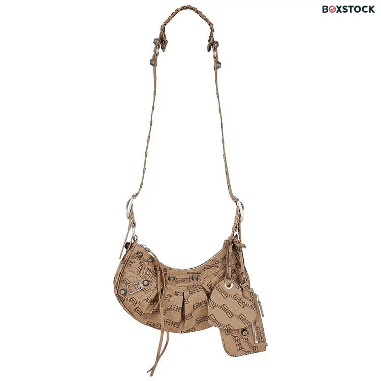 Balenciaga Monogram Le Cagole Shoulder Bag 'Beige' Tan