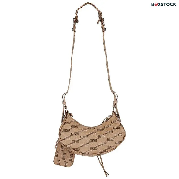 Balenciaga Monogram Le Cagole Shoulder Bag 'Beige' Tan