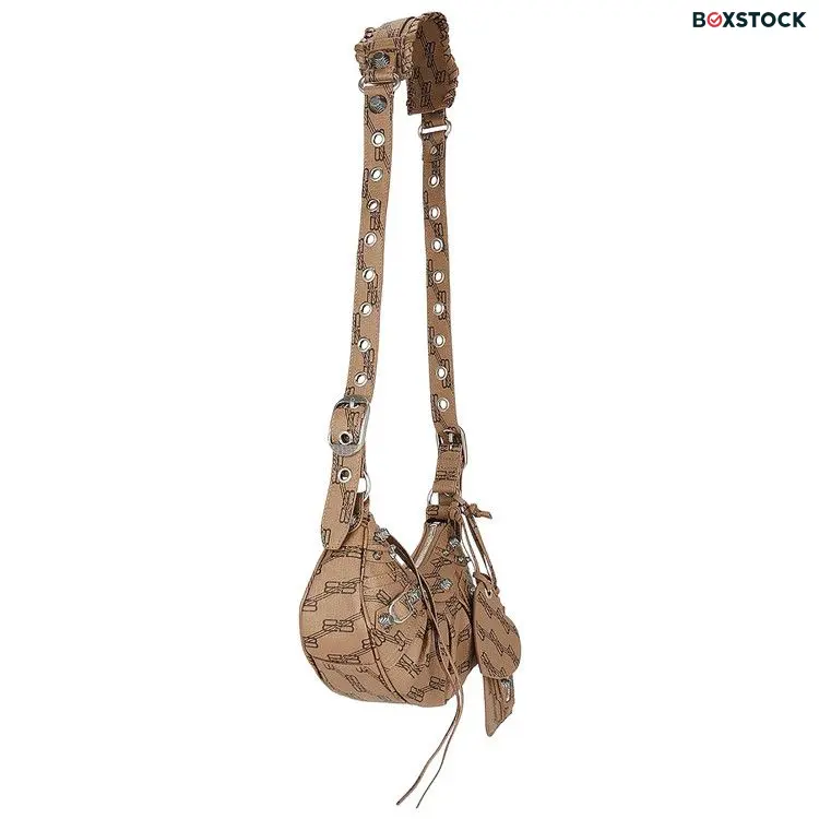 Balenciaga Monogram Le Cagole Shoulder Bag 'Beige' Tan