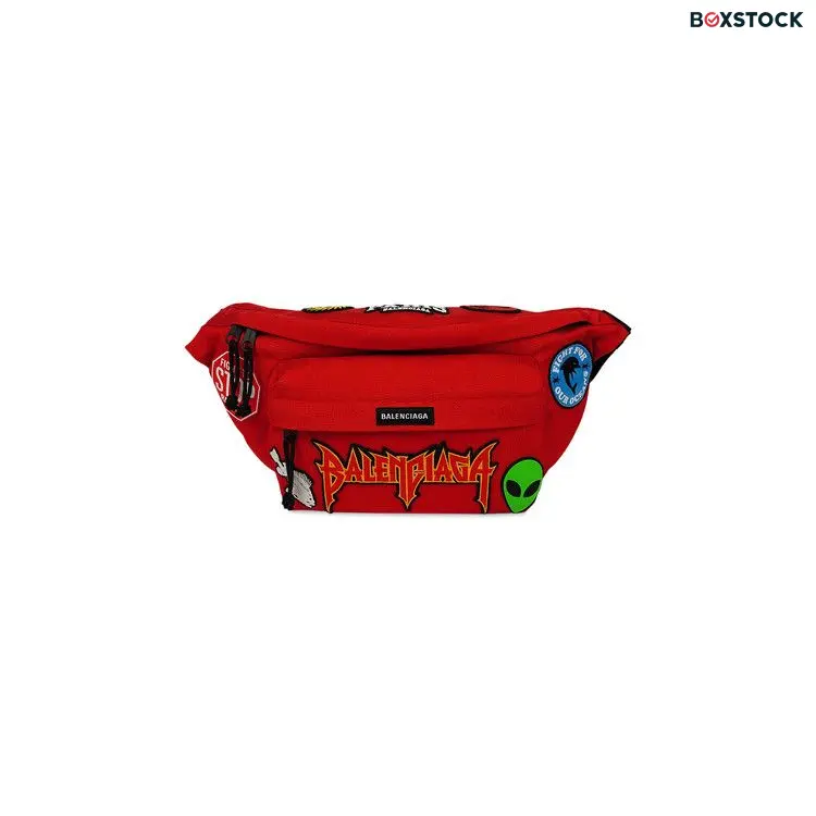 Balenciaga Explorer Belt Bag With Animation Patches 'Red' Spring/Summer 2022