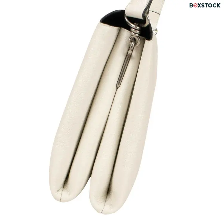 Balenciaga Pebbled Turn Lock Shoulder Bag 'White'