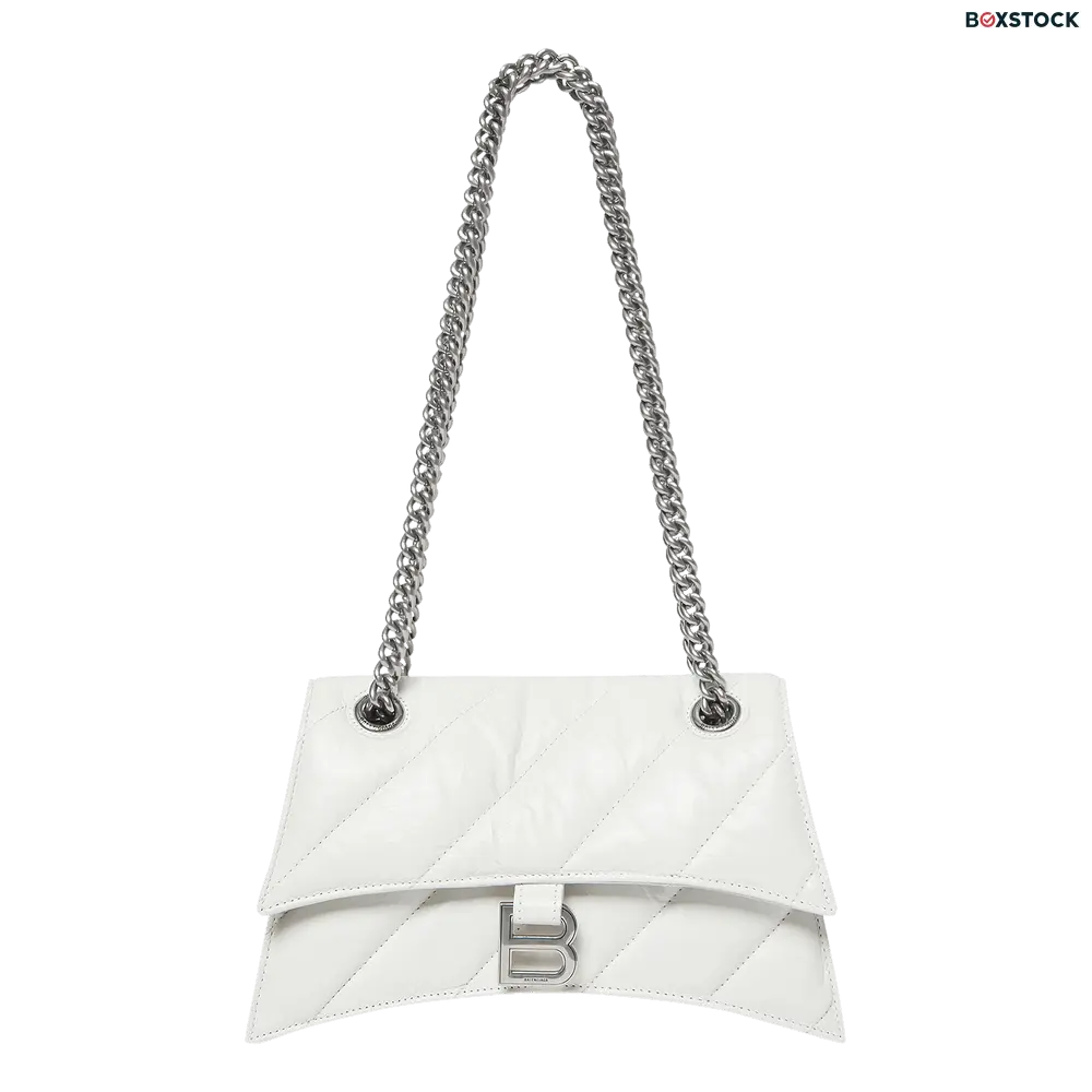 Balenciaga Small Crush Chain Bag 'Optic White' Fall/Winter 2022