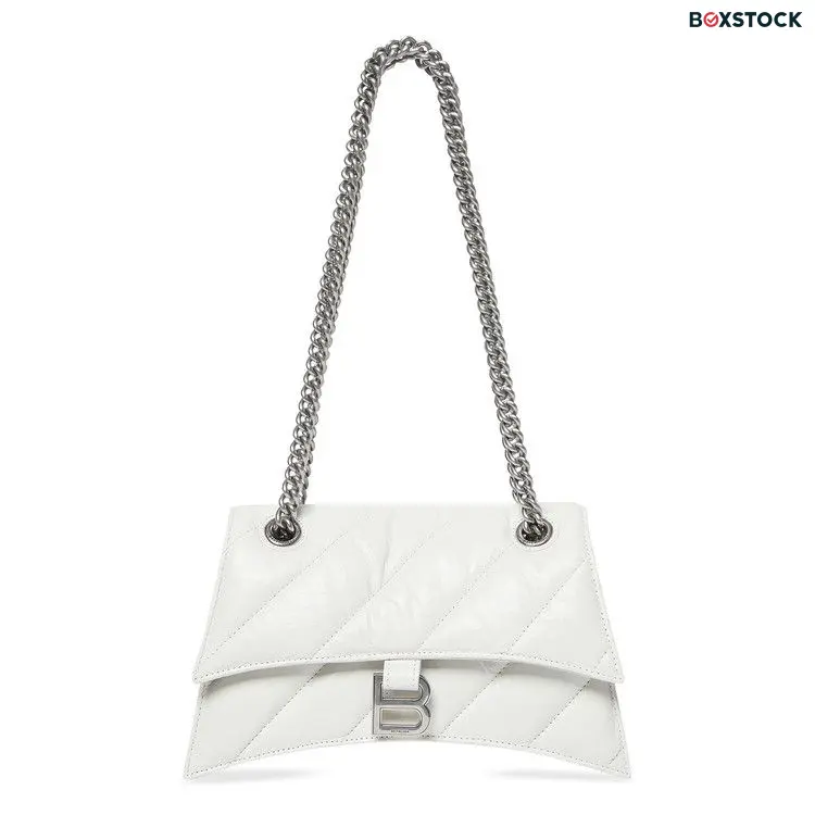 Balenciaga Small Crush Chain Bag 'Optic White' Fall/Winter 2022