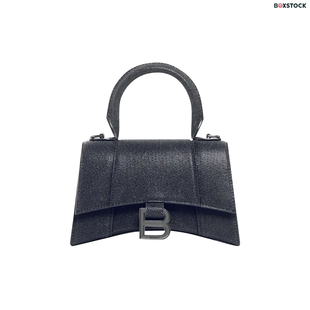 Balenciaga XS Hourglass Glitter Bag 'Black' Spring/Summer 2022