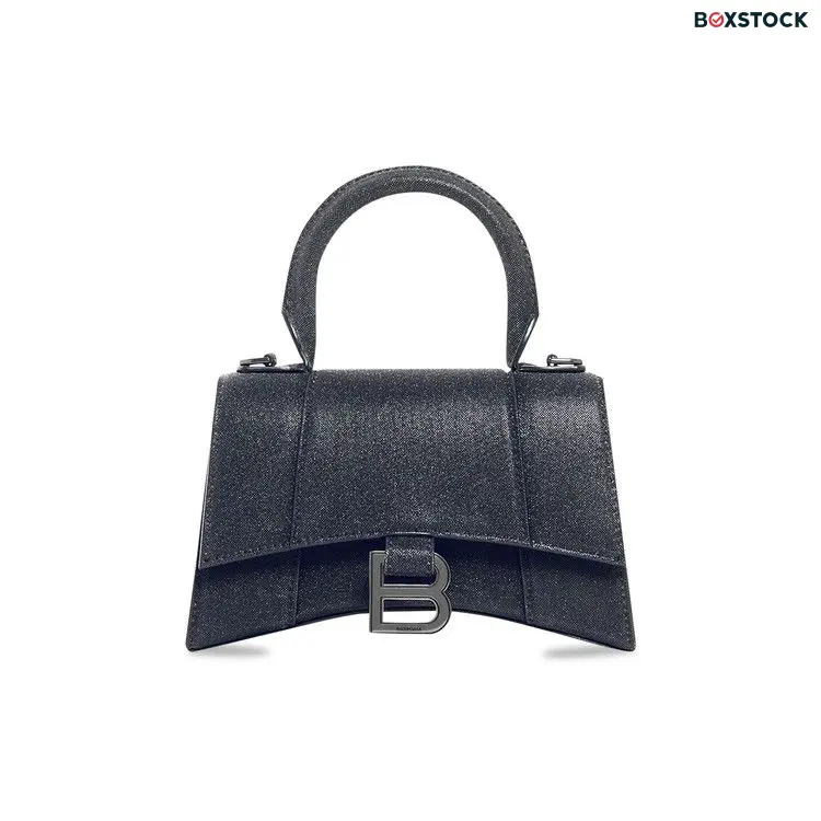 Balenciaga XS Hourglass Glitter Bag 'Black' Spring/Summer 2022