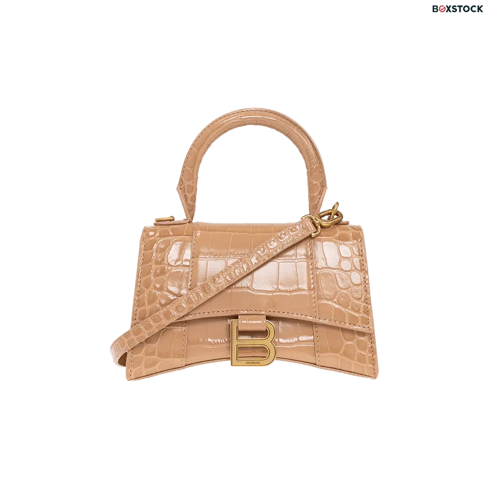 Balenciaga XS Hourglass Shoulder Bag 'Nude/Beige' Cream Spring/Summer 2022