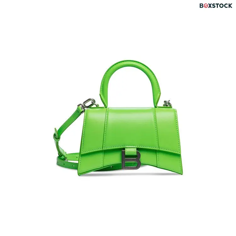 Balenciaga XS Hourglass Top Handle Bag 'Acid Green' Fall/Winter 2022