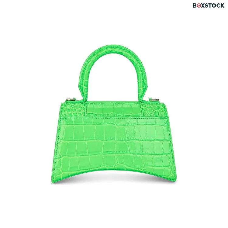 Balenciaga XS Hourglass Top Handle Bag 'Fluo Green' Fall/Winter 2022